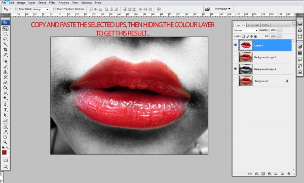 Creation of Lips: Step 6